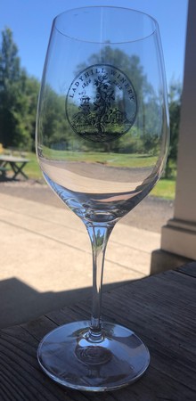 White Wine Glasses - Single w/black logo